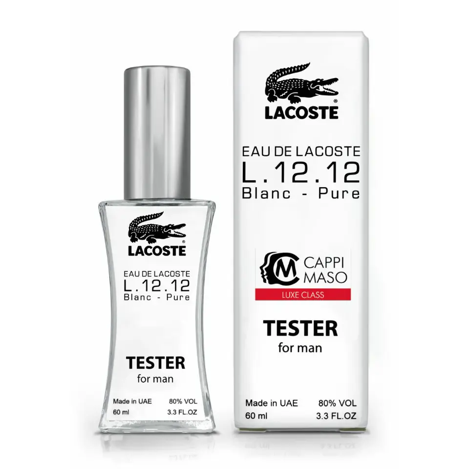 Тестер чоловічий eau de Lacoste lacoste L. 12.12 Blanc - Pure, 60 мл