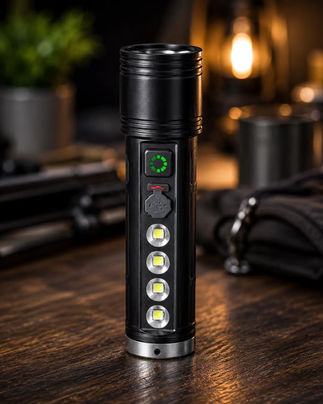 Ручний ліхтарик S 200 / Акумуляторний ліхтарик UKC Luminous S200 / Потужний LED ліхтар