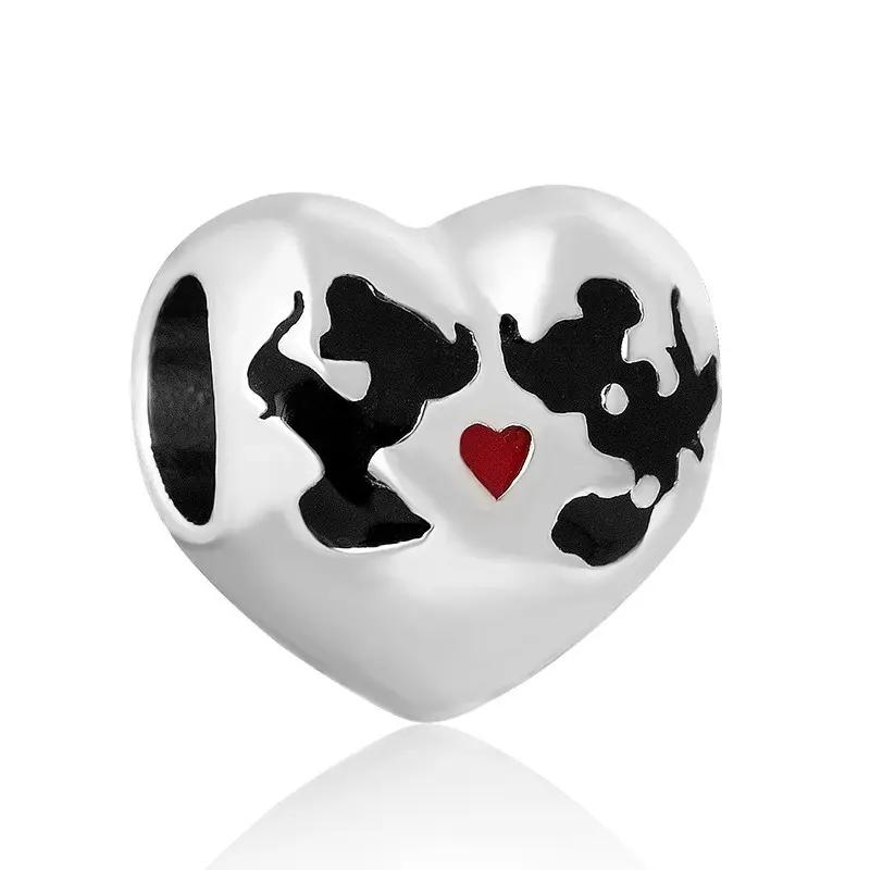 Срібна намистина Пандора  Disney "Minnie & Mickey Kiss" 791443ENMX