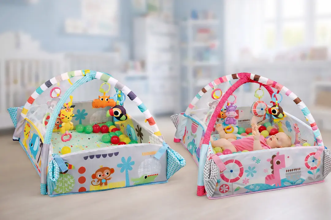 Ігровий килимок LEAN Toys 5в1 з кульками у подарунок / Килимок для розвитку X-647