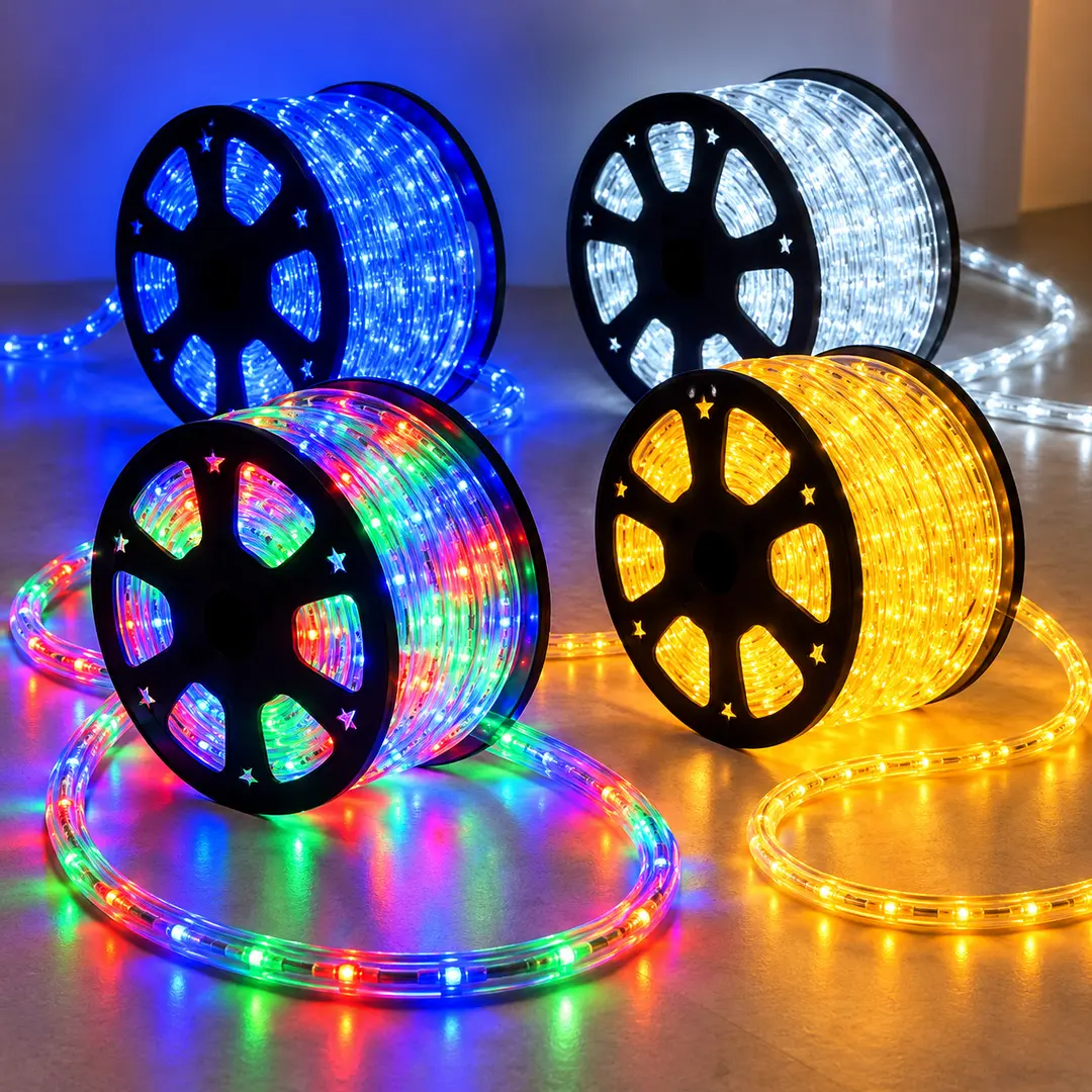 Гірлянда-шланг дюралайт 50м / Гірлянда з перемикачем режимів / LED внутрішній та зовнішній декор