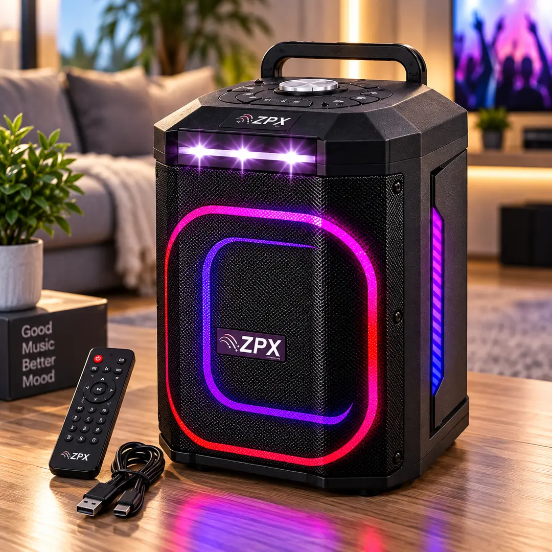 Портативна акустична система ZPX ZX8823 8" Bluetooth 5.0 TWS / Колонка з LED-підствіткою 250 Вт 3600mAh