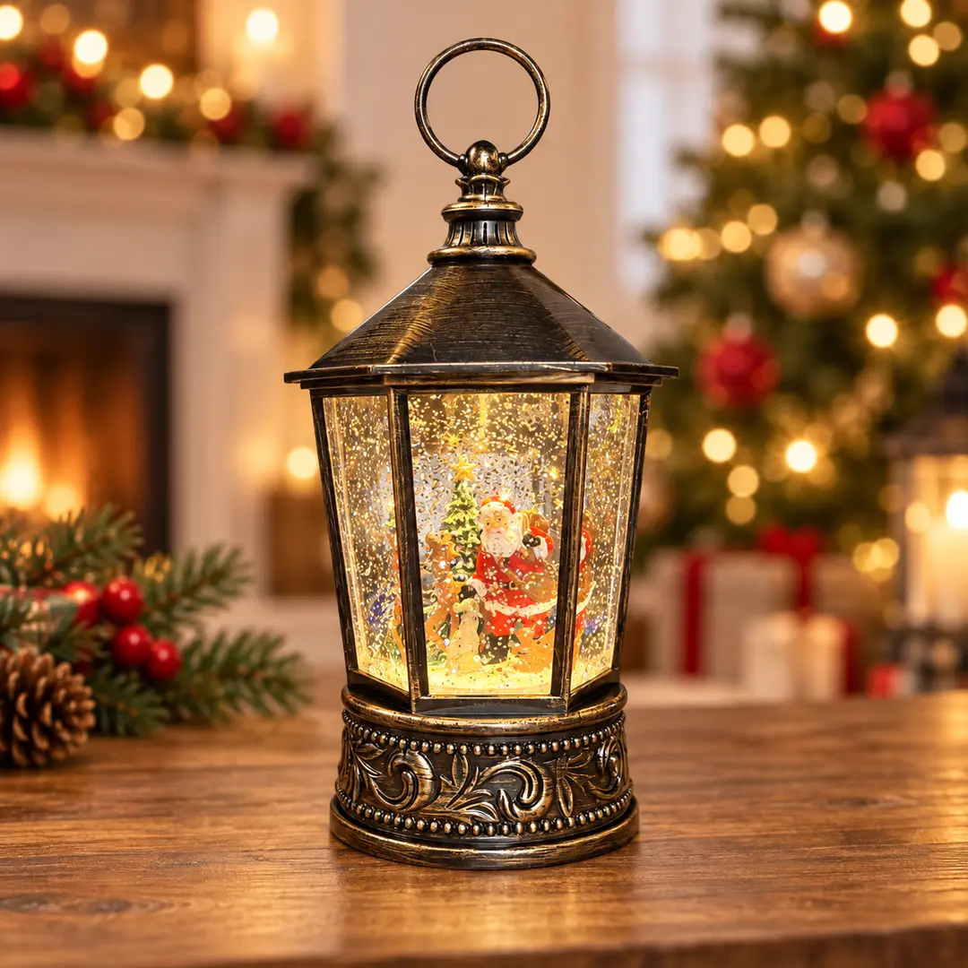 Санта Клаус Музичний новорічний ліхтар XMAS WDL 24077A