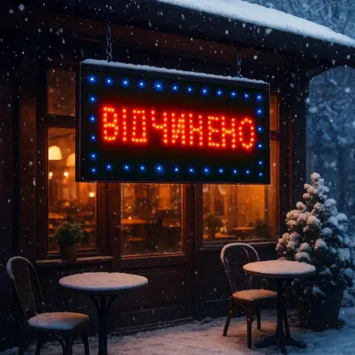 Світлодіодна вивіска відкрито 48х25 см