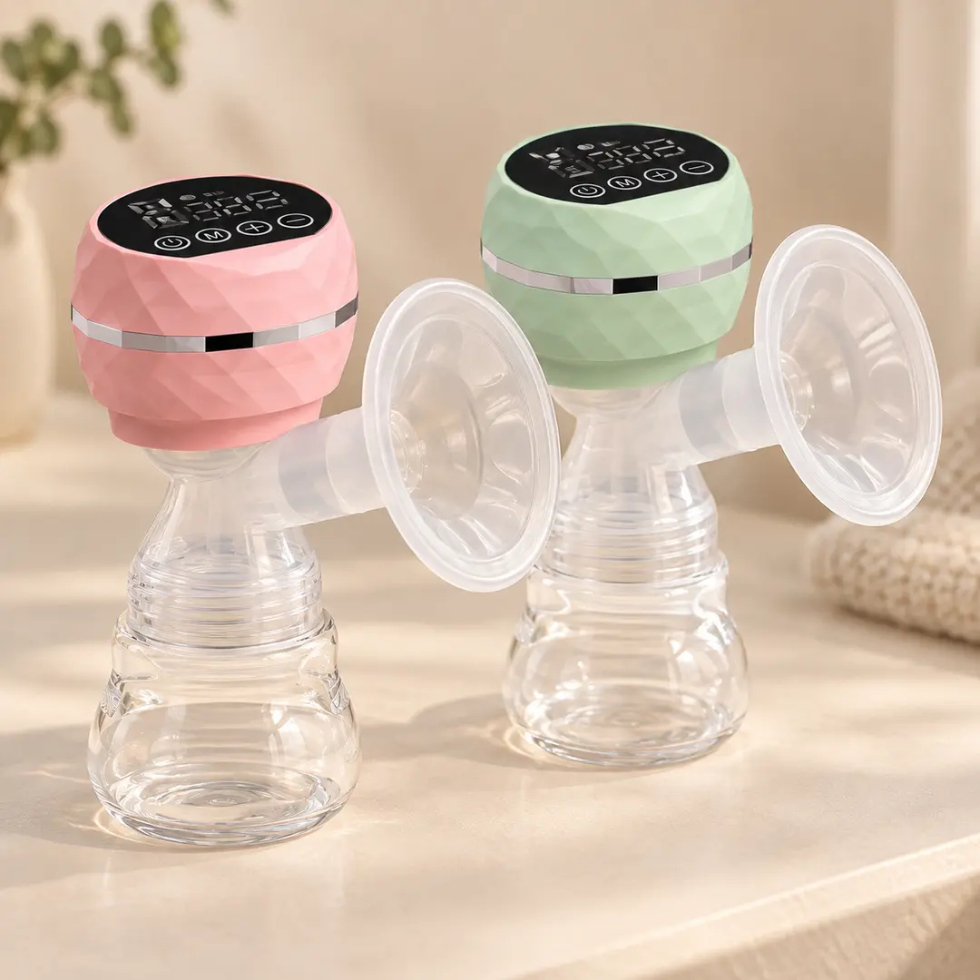 Молоковідсмоктувач з пляшкою для мам / Electric Breast Pump / Зціджувач грудного молока двофазний