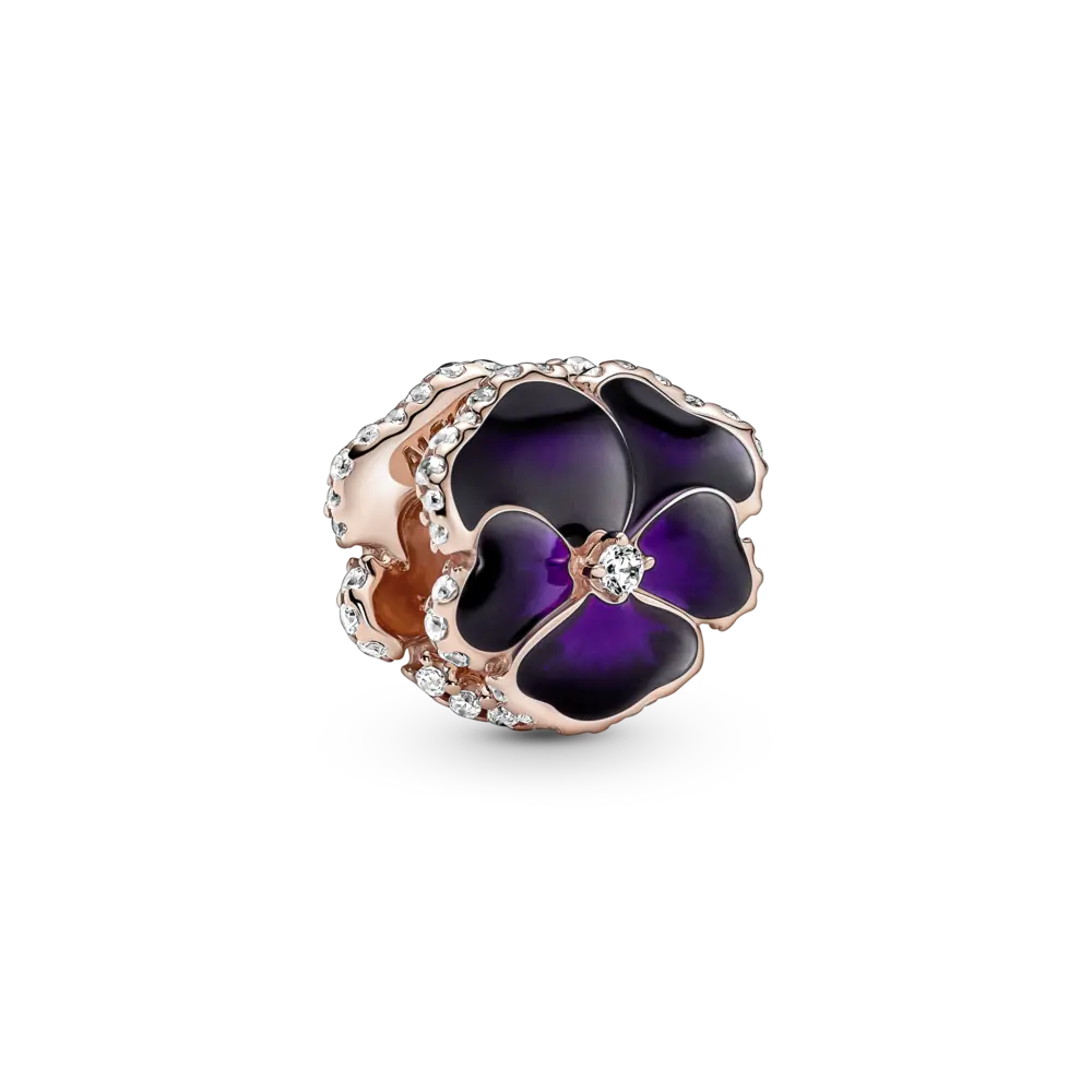 Срібна намистина Пандора "Пурпурова фіалка" 780777C01