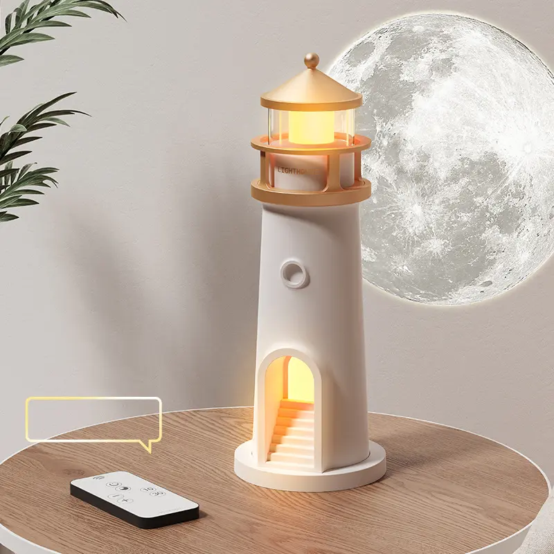 Нічний маяк з проекцією місяця  LightHouse проектор місяця з акумулятором