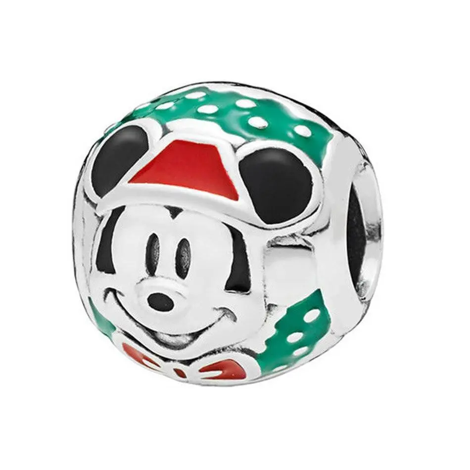 Срібна намистина Пандора  Disney "Санта Міккі" 797502ENMX