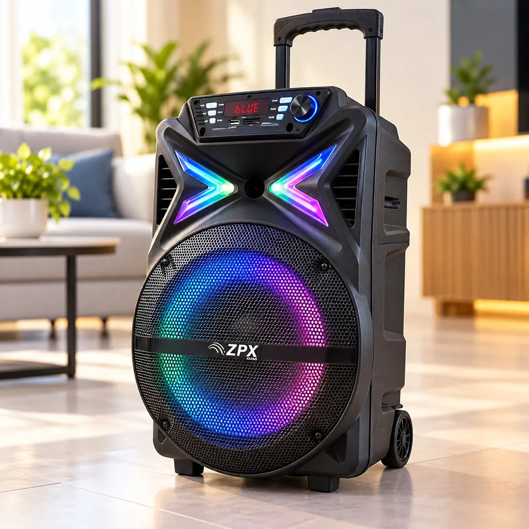 Портативна колонка ZPX Audio ZX-7780 BT з мікрофоном USB/Bluetooth/FM/LED/TWS 350W + пульт ДК