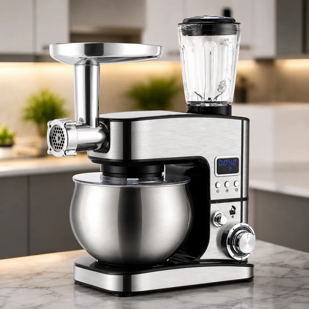 Кухонний комбайн з тістомісом 4500Вт Top Kitchen універсальний кухонний комбайн  3в1