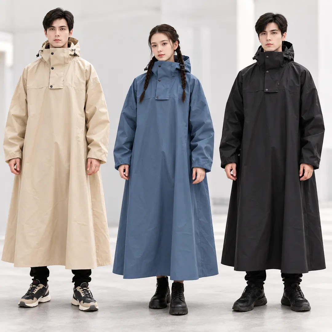 Дощовик Поттер синій, чорний, білий / Плащ вологонепроникний M, L, XL, 2XL / Дощовик з капюшоном
