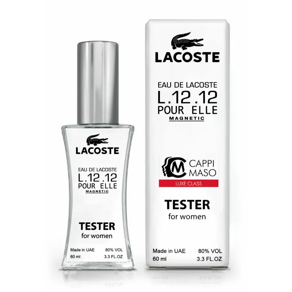 Тестер* жіночий Lacoste L. 12.12 Pour Elle Magnetic, 60 мл DUTYFREE тестер парфуми туалетна вода