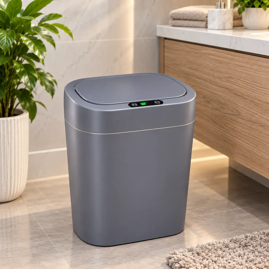 Відро для сміття зі смарт-датчиком 16 л / Smart trash can / Відро для сміття зі знімним тримачем пакету для сміття