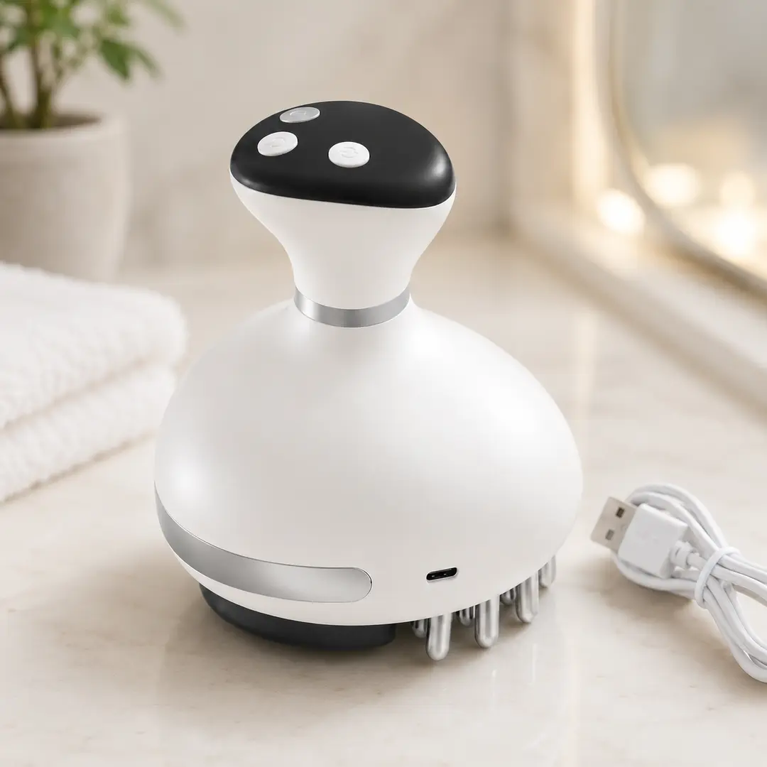 Масажер для шкіри голови Smart Body cupping massager / Вакуумний масажер для шиї та спини, антицелюлітний, USB / Лімфодренажний масажер