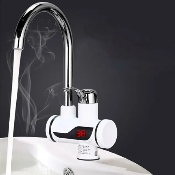 Нижнє Проточний водонагрівач з LCD екраном , водонагрівач, кран
