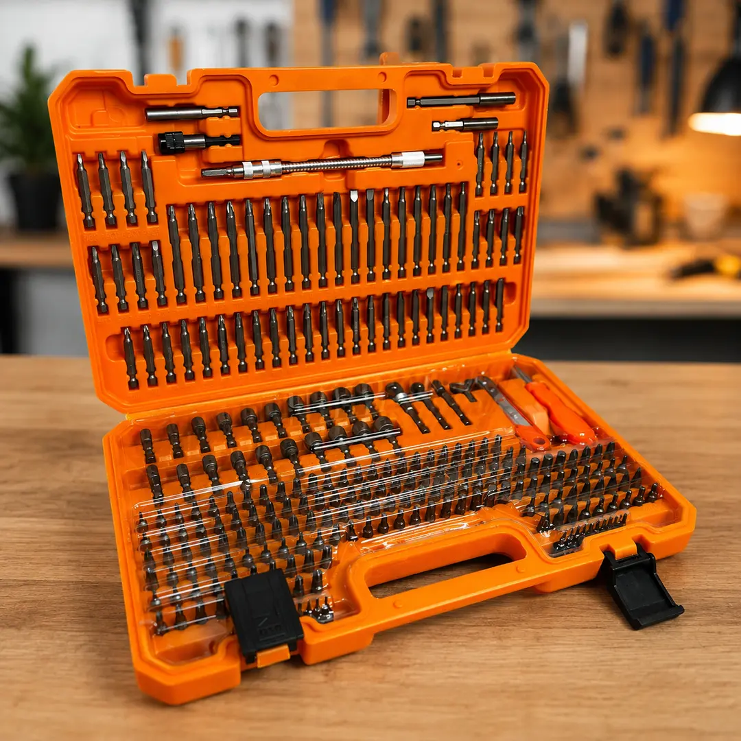 Набір біт і насадок Amartisan з тріскачкою та подовжувачами 258 предметів у кейсі