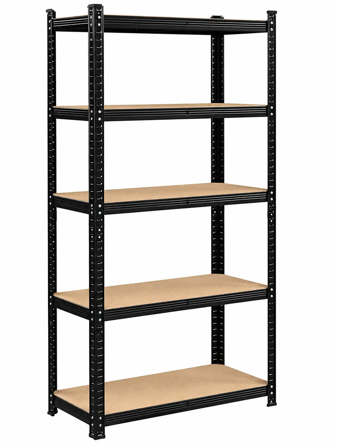 Стелаж металевий PRIMA HOME 5 полиць (150 × 70 × 30 см) для дому гаража складу магазину, Чорний