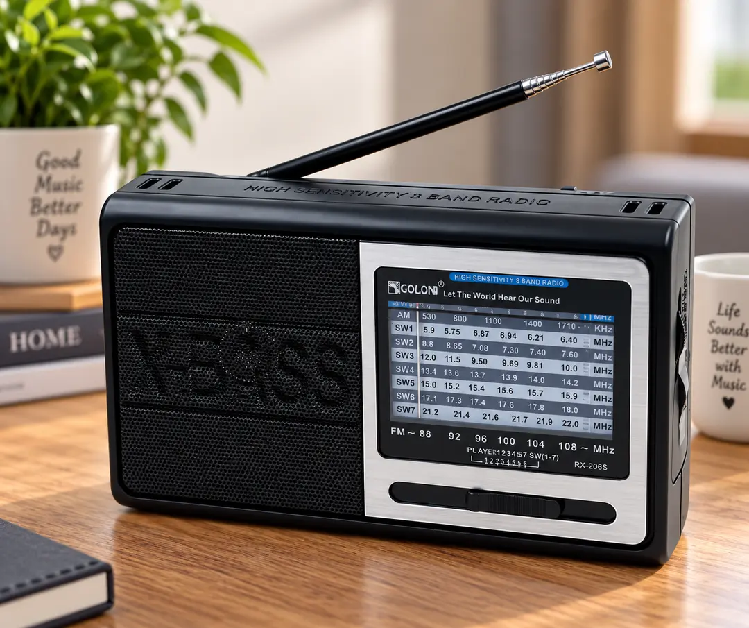 Радіоприймач GOLON RX-3050 3 Вт / Акумуляторне портативне радіо FM/AM/SW