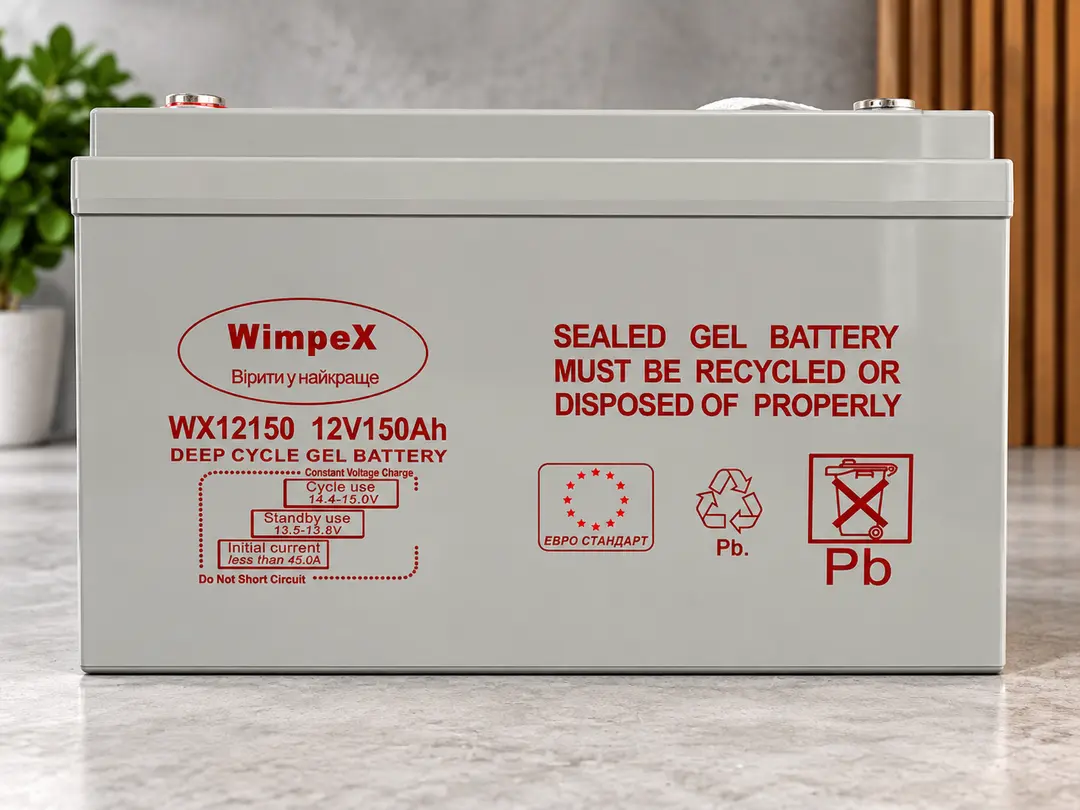 Гелевий акумулятор Wimpex 12V 150Ah